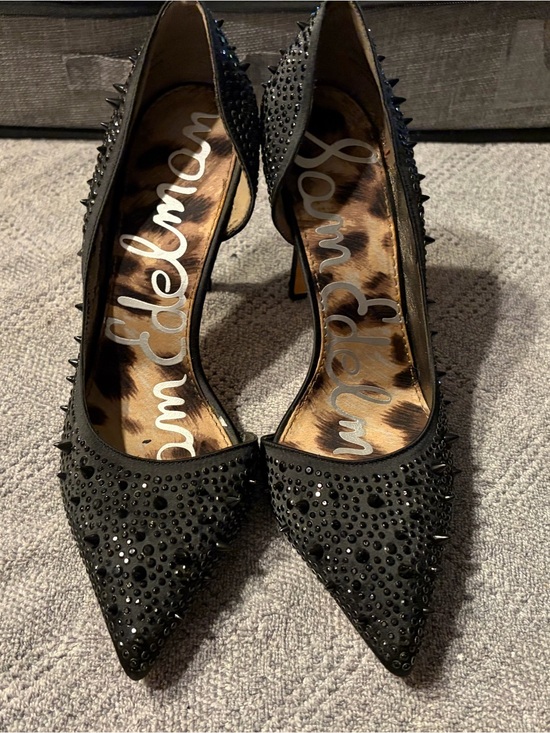 Sam Edelman Shoes - Sam Edelman Black Crystal & Spike Pointed-Toe Pumps
